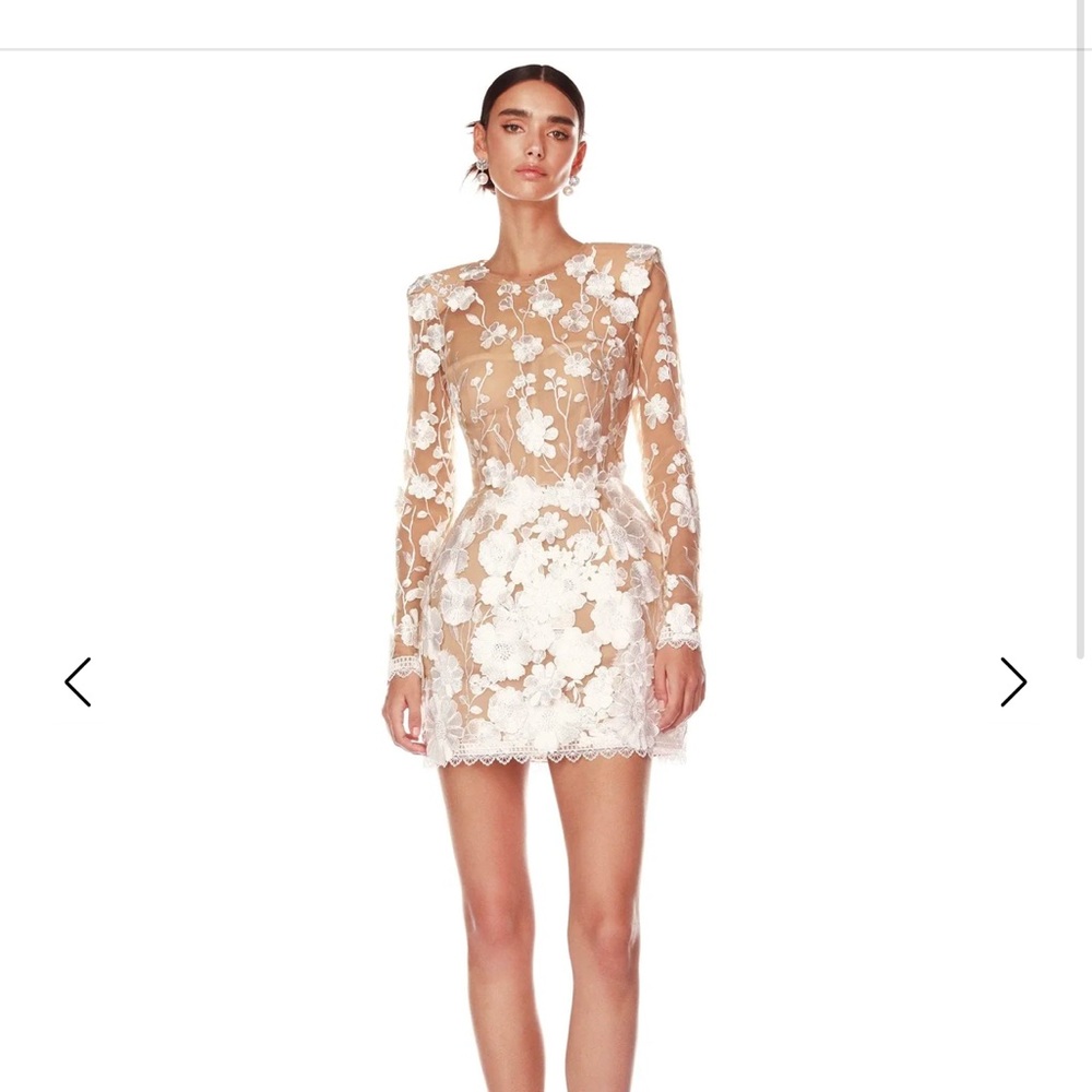 Bronx and Banco white Bouquet Maraya Mini Dress